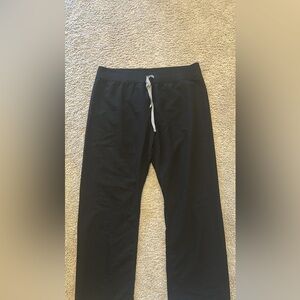 Figs livingston black scrub straight leg pants